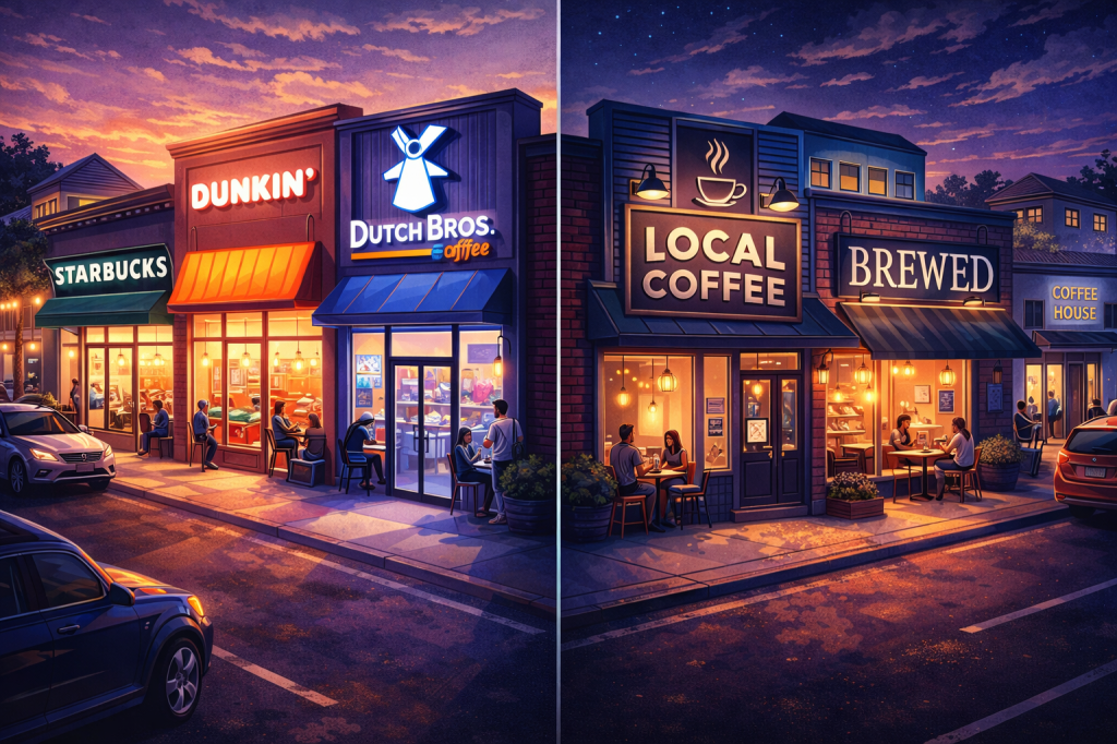 Big Coffee Chains Dominate U.S. Market as Independent Shops Navigate Changing Customer Habits